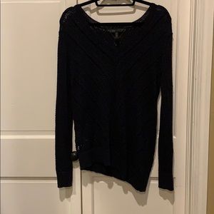 Bcbgmaxazria navy asymmetrical sweater size M